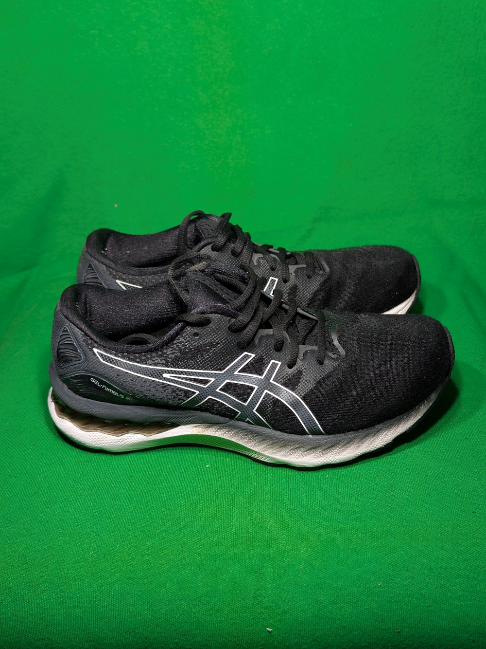 ASICS Men's Gel Nimbus 23 Black Running Shoes Size 8